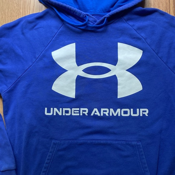 Under Armour Rival Fleece Hoodie men’s size Medium Blue - Picture 3 of 6